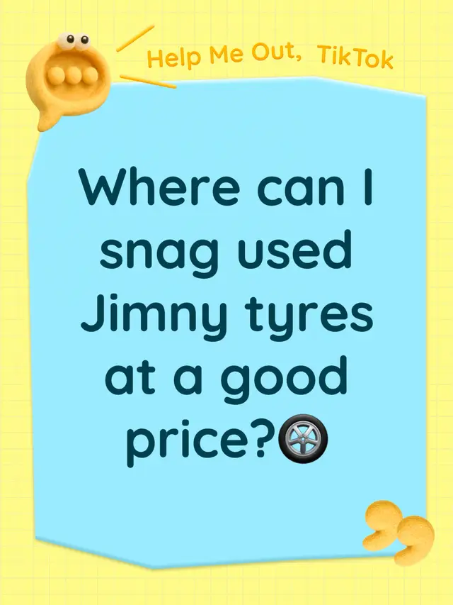 Where can I snag used Jimny tyres at a good price?🛞