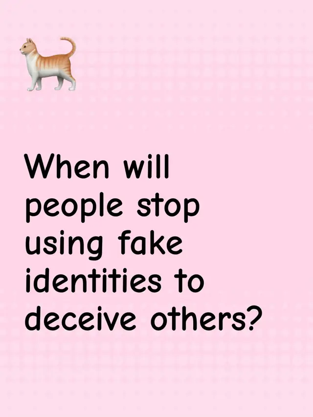When will people stop using fake identities to deceive others? “Why pretend to be someone else just to gain another person’s trust and possibly take advantage of them?” Behind every scam story, there may be someone who worked hard for their money, trusted the wrong person, and suffered consequences they never expected. We need more awareness, more caution, and less judgment toward victims. If you’ve ever encountered a fake profile, what warning sign made you suspicious? #scamawareness #fakeidentity #stopscammers #cyberawareness #fyp