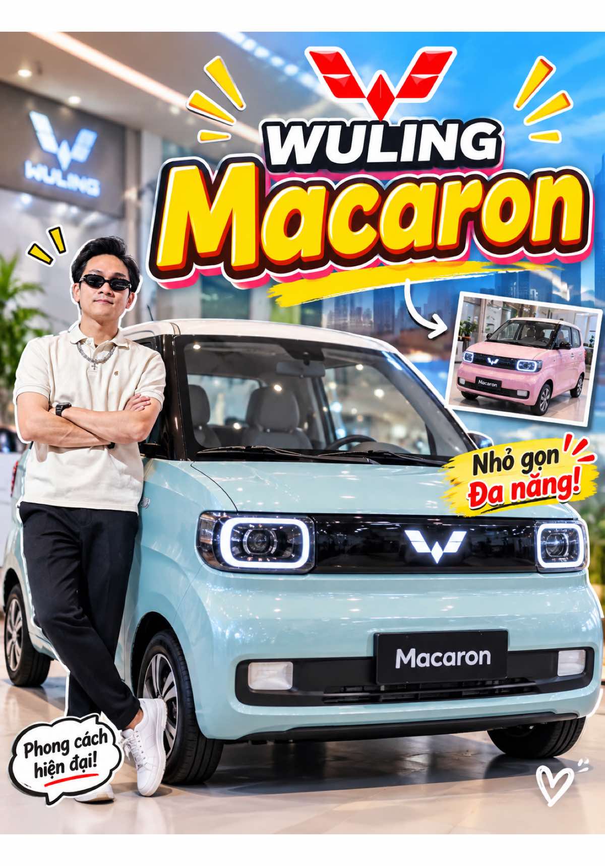 Muốn vi vu nhưng ngại mưa gió đã có Wuling Maccaron lo 👍 #WulingVietnam #WulingNewProductLaunch2026 #WulingMacaron #WulingDarion #2qfamily 