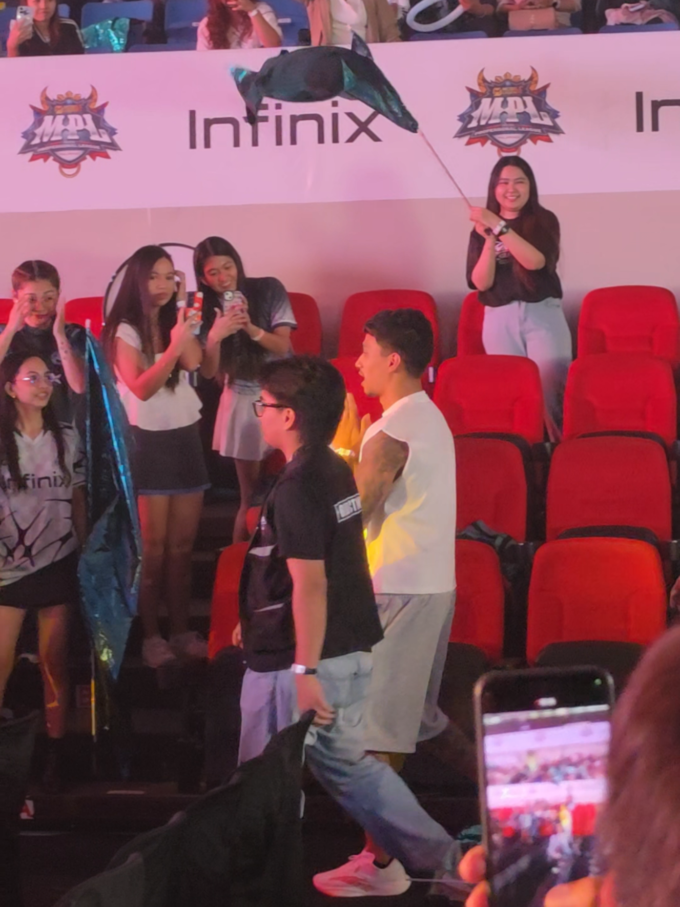 Witnessing the hype LIVE! Dogie and the Squad at MPL S18 Grand Finals! 🔥 #MPLPHS18GrandFinals #Dogie #Koyl #AuroraGamingPH #mplph 