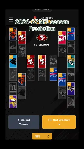 2026-27 NfL playoff predictions #nfl #playoffs #football #trending #49ers 