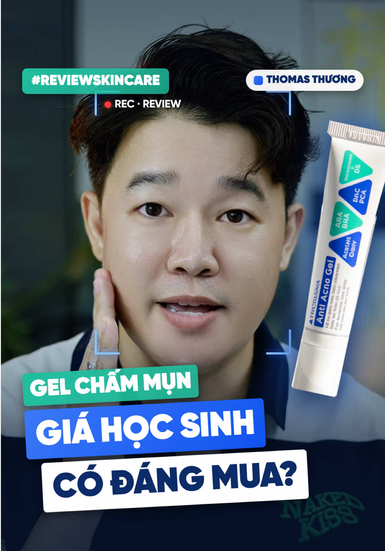 Bạn nào hay nổi mụn lẻ tẻ trước ngày quan trọng thì lưu lại 📌 Gel chấm mụn Trioderma có BHA + kẽm + rau má, chấm đúng nốt mụn, không bôi cả mặt. #gelchammun #trioderma #trimun #damun #skincaretips 