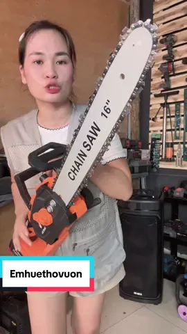 Máy cưa xích 16inch #maycuaxich #emhuethovuon 