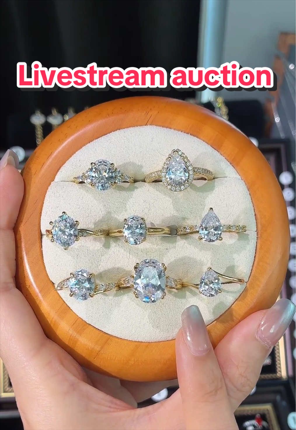Live stream auction #tiktoklive #livehighlights #ring #fashionjewelry #liveauction 