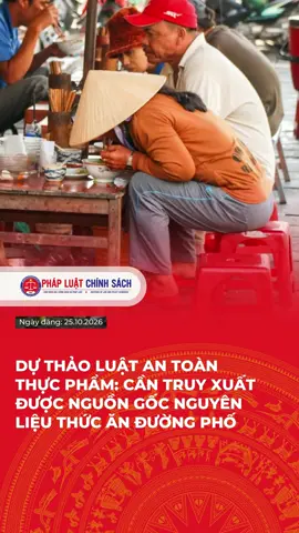Dự thảo Luật An toàn thực phẩm: Cần truy xuất được nguồn gốc nguyên liệu thức ăn đường phố #antoanthucpham #phapluatchinhsach #tiktoknews 