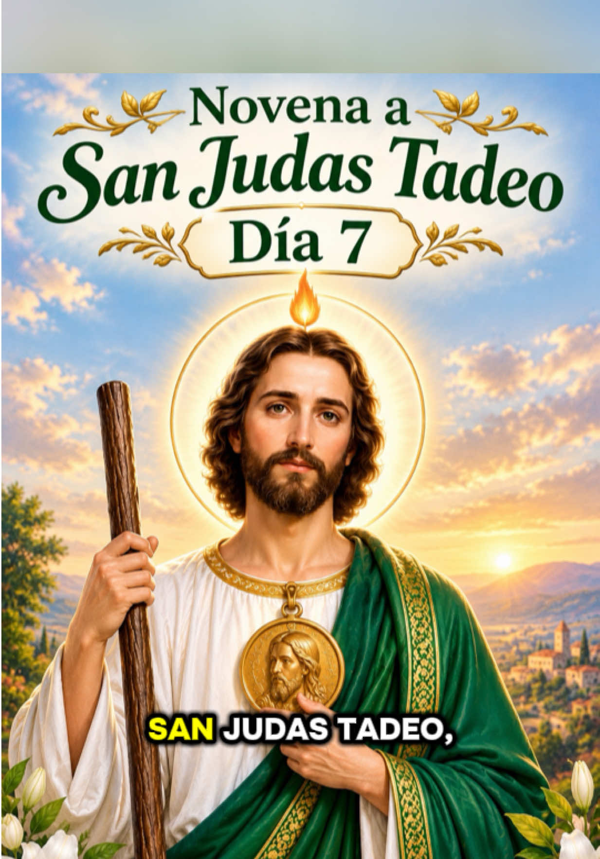 DÍA 7 NOVENA A SAN JUDAS TADEO 💛🤍💚 #patronodelascausasimposibles #sanjudastadeo💚💛🍀💸 #dia7 #novena #fypシ゚viral 