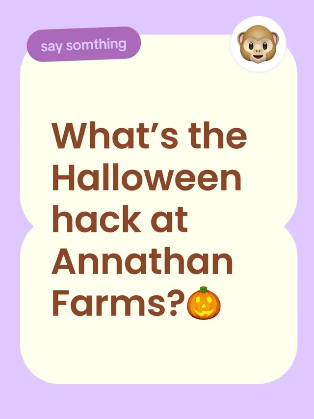 What’s the Halloween hack at Annathan Farms?🎃