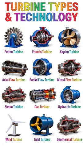 Turbine Types & Technology Explained: From Pelton to Geothermal   #Engineering #MechanicalEngineering #RenewableEnergy #PowerGeneration #fup 