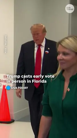 President Donald Trump and first lady Melania Trump voted in person in Palm Beach County, Florida, on Saturday.