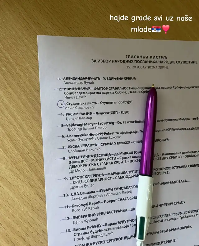 JER STUDENTI POBEDJUJU❣️ šaljite za koga ste vi glasali.✨️ ponesi svoju hemijsku i zaokruži 3️⃣!🇷🇸❣️ #studenti #viral #3 #for #vintage 