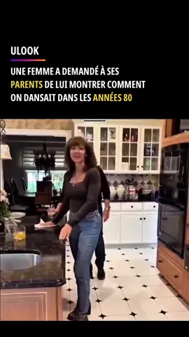 C'est celle-ci qu'il faut poster, pas la v1 : DEMANDÉ et ANNÉES sont maintenant sur la même ligne de base que les autres mots (écart max 1 px par ligne, les accents dépassant normalement au-dessus). Rien d'autre n'a changé. Elle a demandé à ses parents de lui montrer comment on dansait dans les années 80… et ils n'ont pas hésité une seconde ! 🕺💃 Regardez-les se lancer dans la cuisine, c'est la preuve que le rythme, ça ne se perd jamais. Et vous, vos parents dansent encore comme ça ? 👇 Crédit vidéo : History Now #ULOOK #PourToi #FYP #annees80 #danse    