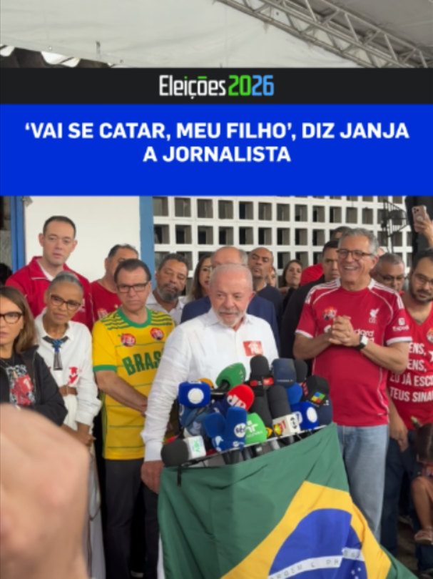 Em coletiva após voto, houve comentário de que Lula estaria ‘desanimado’, o que levou primeira-dama a retrucar. #Eleicoes2026