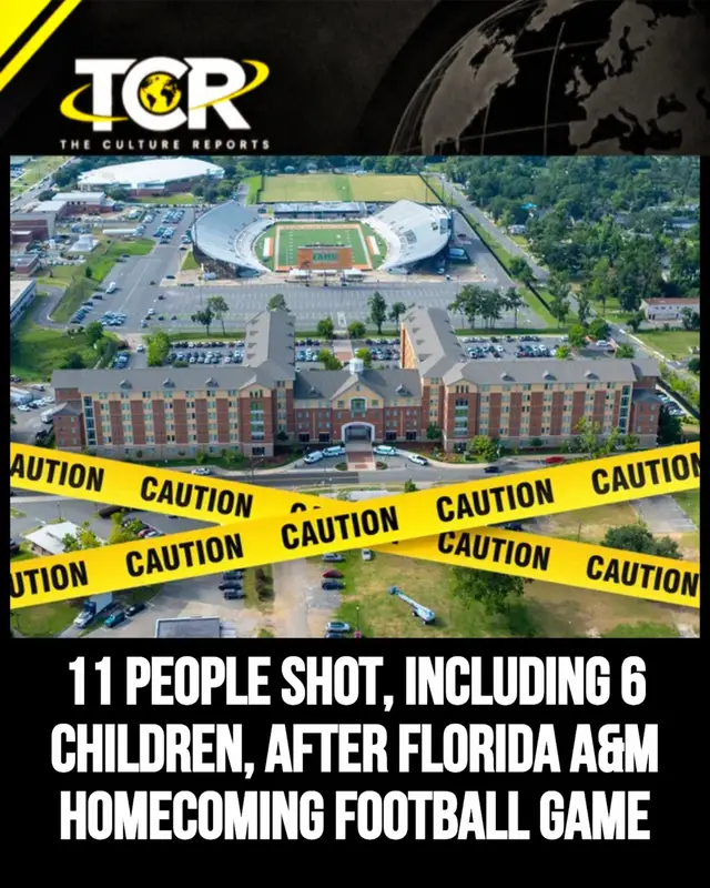 A Florida community is reeling after a shooting near Florida A&M University’s Bragg Memorial Stadium in Tallahassee left 11 people with gunshot wounds, including six children. 💔 The shooting happened on October 24, following the university’s homecoming football game. Police say a fight reportedly broke out before the gunfire. The youngest victim was just 11 years old. At least three victims suffered serious injuries, including one who was in critical condition. Authorities say the investigation is ongoing, and no arrests had been reported at the time of publication. Our thoughts are with the victims and their families. #FloridaShooting #BreakingNews #FloridaAM #USNews #PublicSafety 