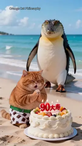 Fat Tiger Revives Fat Orange.#funny #animals #animation #cat #anime 