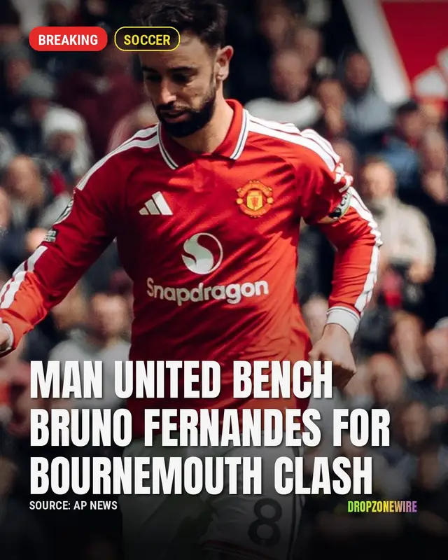 Bruno Fernandes is on the bench for United vs. Bournemouth after criticizing Carrick’s tactics. Right call by the manager? Follow @dropzonewire for more. #fyp #MUFC #BrunoFernandes #PremierLeague
