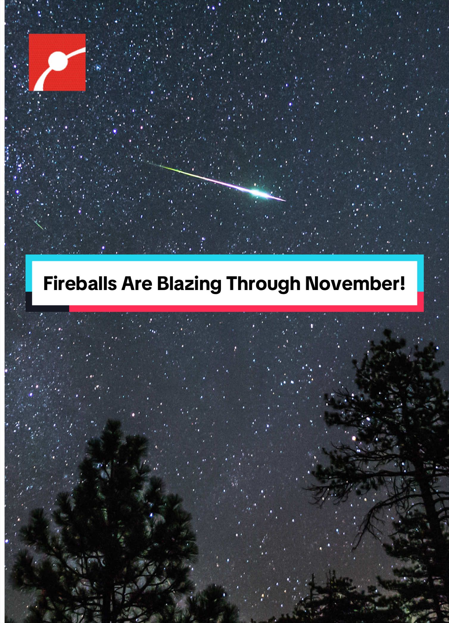 This November keep your eyes peeled for earthgrazers blazing across the night sky! 🌠   The Leonid meteor shower is active November 6 - 30, peaking overnight November 16 through 17, bringing fast, colorful fireballs and the occasional low-flying Earthgrazer. The first-quarter moon sets around midnight, giving dark skies for optimal viewing in the Northern Hemisphere. Find a dark spot and look up!   #MeteorShower #SkyWatch #Astronomy #Space #Science