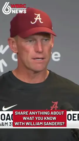 Alabama head coach Kalen DeBoer gave an update on Williams Sanders after Saturday's game. #WBRC | #Sports | #Alabama | #Injury | #Football