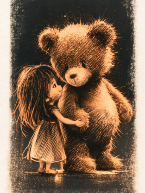 Live Wallpaper | Bear Huggies 🐻🤗 #teddybear #bearhug #livewallpaper #adorable #wholesome #goodvibes #littlegirl #aivideo