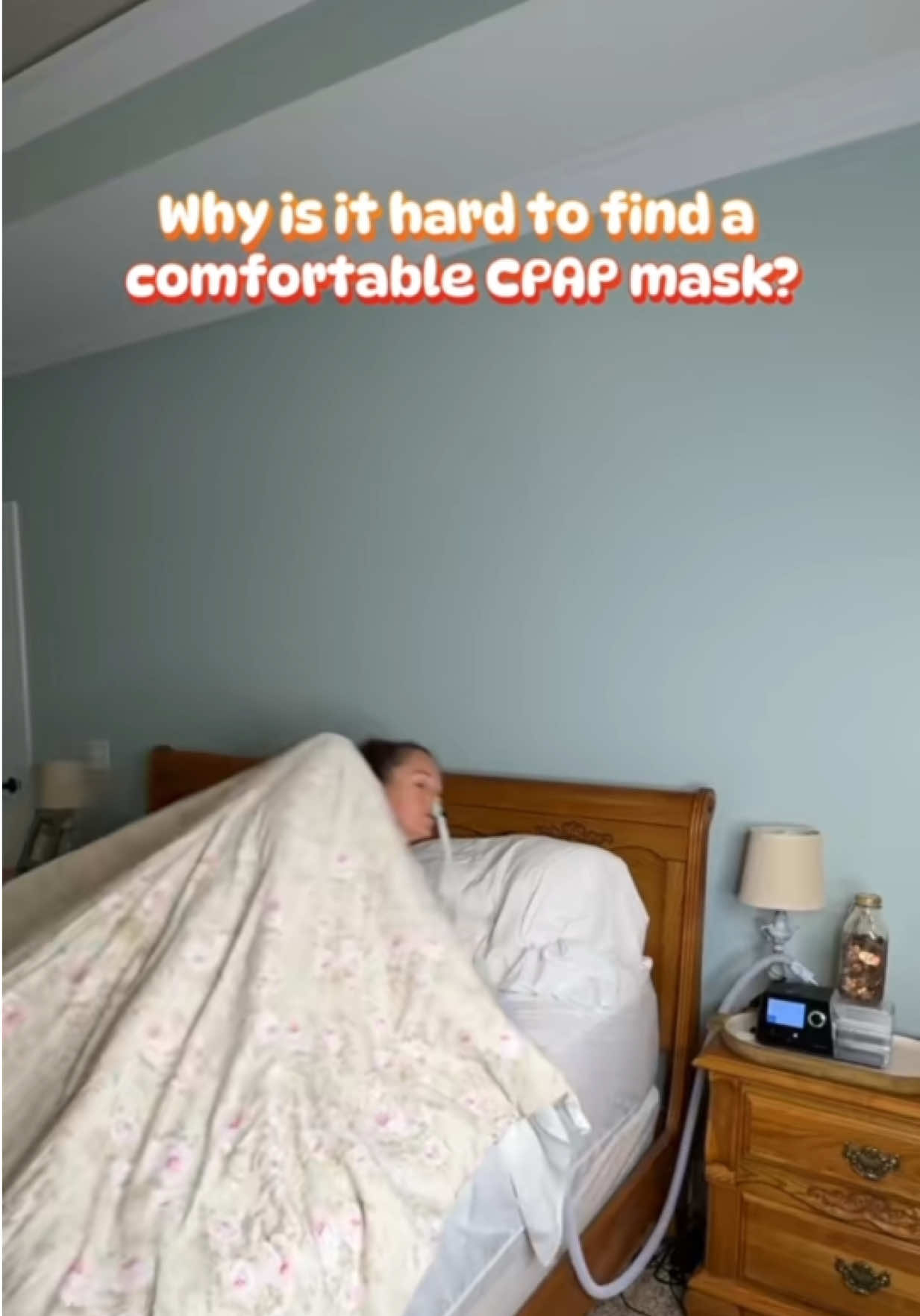 This mask changed the way I feel about CPAP THEARPY. The Eclipse mask is different from a typical CPAP mask because there’s no headgear or straps — which means no face lines, hair dents, or fighting with your mask all night. The Halos are vegan, BPA-free, latex-free, hypoallergenic, and not made with corn.  If you’ve tried every mask and haven’t tried the Eclipse, this might be worth looking into! 💙 Use code Q4SARASLEEP20 to save 20% 🔗 in my bio. #sleepapnea #cpap #cpaplife #osa #cpapmask 