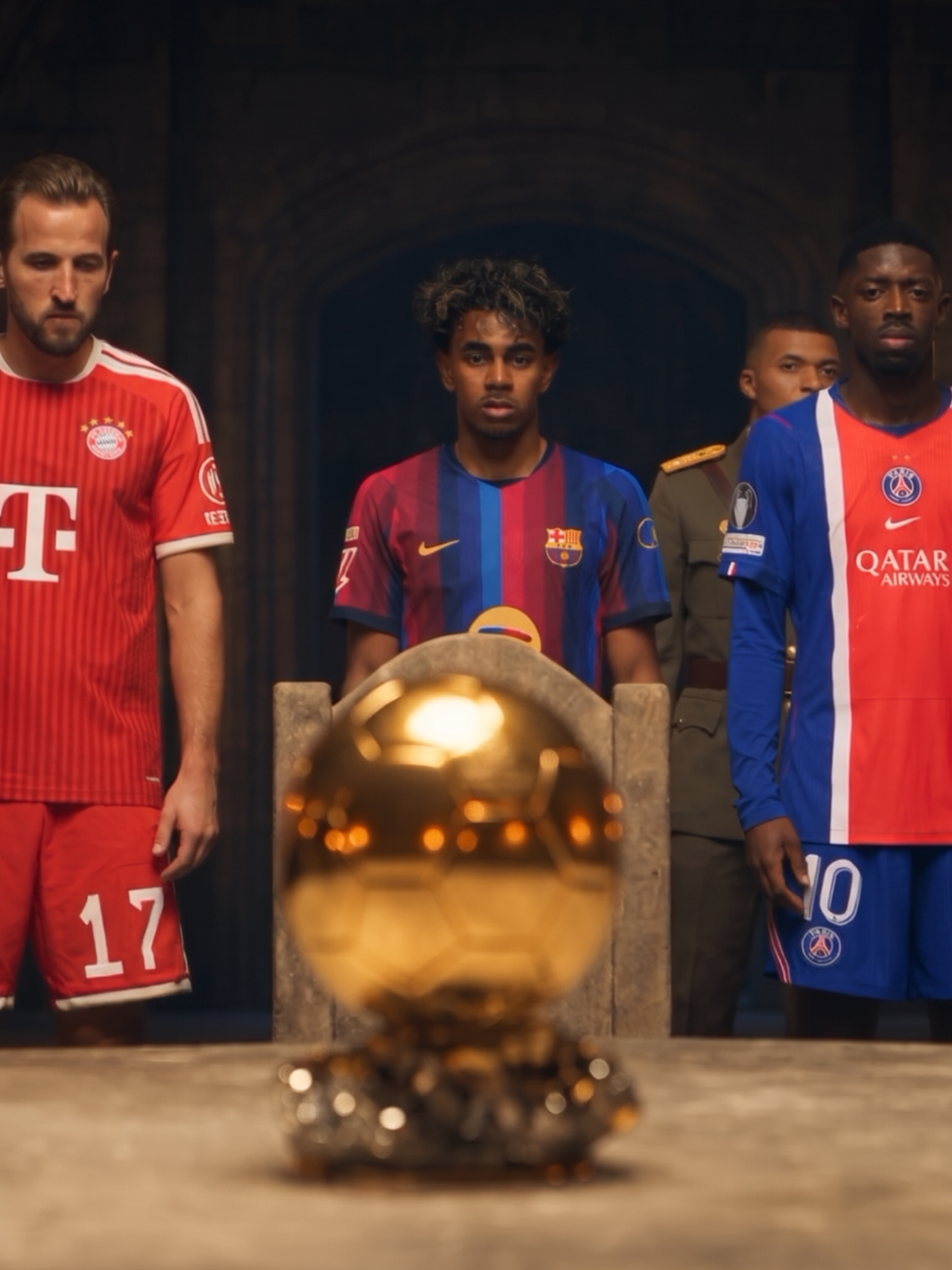The Ballon d’Or 2026 is just ONE DAY away… 👀🏆🔥 One day before the Ballon d’Or ceremony, Kylian Mbappé, Lamine Yamal, Ousmane Dembélé, Harry Kane and Michael Olise receive mysterious invitations to a secret gathering known as THE GOLDEN ORDER. 🕯️ But what happens when football legends Cristiano Ronaldo, Ronaldo Nazário, Ronaldinho, Zinedine Zidane, Rivaldo and Fabio Cannavaro come together? 👑 Seven contenders. One Golden Ball. A secret that goes beyond football. 🏆 The race for the 2026 Ballon d’Or has officially begun. Who will be crowned the best player in the world? 🌍⚽ TO BE CONTINUED… 🎬 👇 Who deserves the Ballon d’Or 2026? #Mbappe #LamineYamal #BallondOr #Football #barcelona 