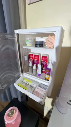 Finally, may sarili nang cabinet ang mga skincare ko! 🥰✨ Mas organized na tingnan at hindi na kalat-kalat sa ibabaw ng dresser.  #SkincareCabinet #StorageCabinet #HomeFinds 