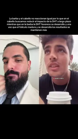 #dúo con @Gonzalo Costa La barba y el cabello no reaccionan igual por lo que en el cabello buscamos reducir el impacto de la DHT a largo plazo mientras que en la barba la DHT favorece su desarrollo y una vez que el folículo madura y se desarrolla los resultados se mantienen más  #beardgrowth #bigote #beard #barba 