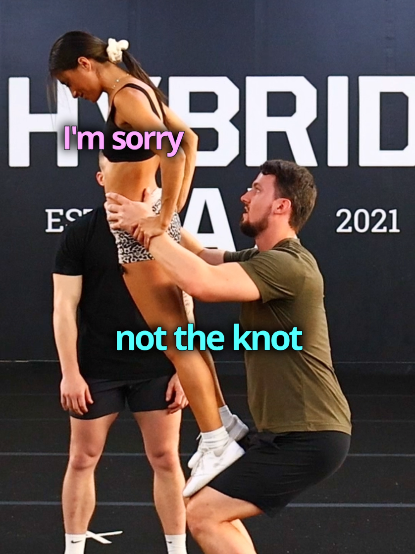 The knot won't stop us 💀 #cheer #stunt #fypシ #comedy #fyp 