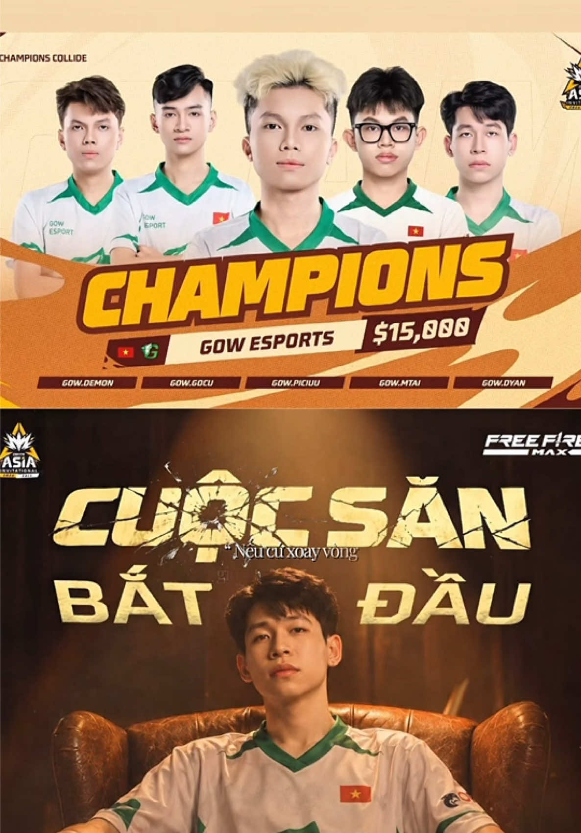 Gow chính thức trở thành nhà vô địch của freefire max Asia Invitationnal 2026 fall với 2 cú booyah liên tiếp top 1 trên bảng điểm tổng #hungcam #boxstudio #FreeFire #tanhocthemtranfreefire #gow 