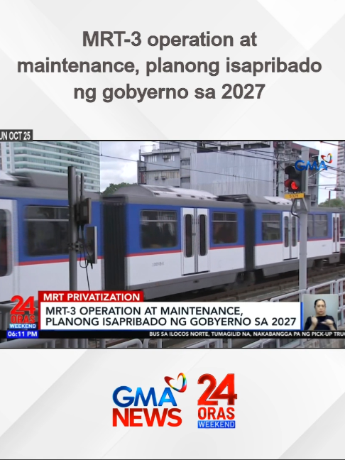 MRT-3 operation at maintenance, planong isapribado ng gobyerno sa 2027 #24OrasWeekend