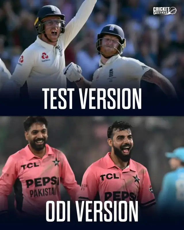 🏏 Ben Stokes and Jack Leach ODI version, Shadab Khan and Haris Rauf done in ODI against England. #Cricket #PAKvsENG