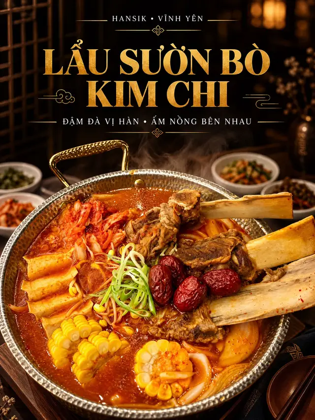 thử lẩu sườn bò kim chi  vĩnh yên #vinhyen #lausuonbokimchivinhyen #hansikhousevinhyen 