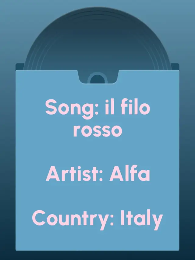 Song: il filo rosso Artist: Alfa Country: Italy Let me know your thoughts! New artist suggestions for me? #Alfa #italy #italian #italianmusic  #music   