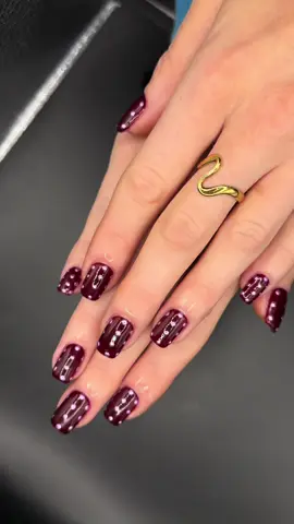 deep red with pink chrome polka dots ❤️ #nailinspo #naildesign #nailart #gelxnails #nailsalon LA chrome design 