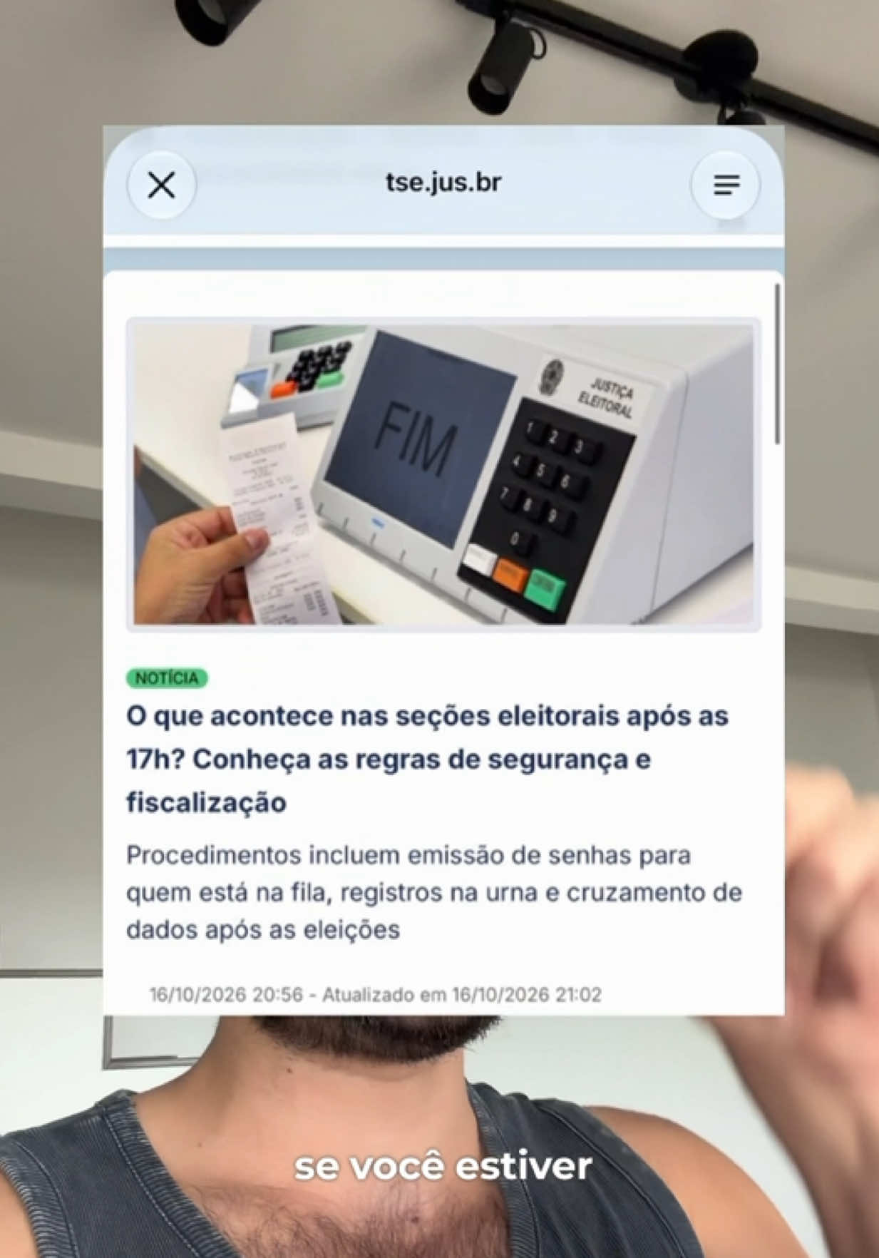 A votação não acaba às 17h. Se você estiver dentro do local de votação, você pode votar após as 17h. Espalhem esse vídeo!!!