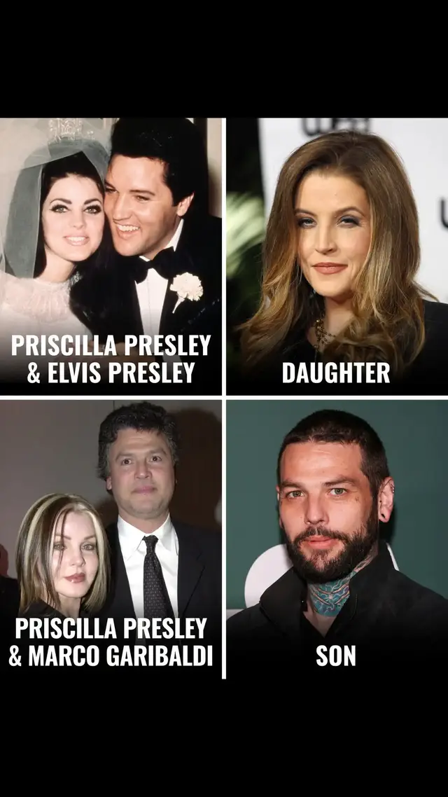 Priscilla Presley has two children by two different men — and their family stories are very different. With Elvis Presley, she welcomed daughter Lisa Marie Presley in 1968. Years later, Priscilla became a mother again. Her son Navarone Garibaldi was born in 1987, and his father is Marco Garibaldi. Lisa Marie grew up as part of one of the most famous families in the world, while Navarone lived a much more private life. One mother, two children, two fathers — and two very different paths.