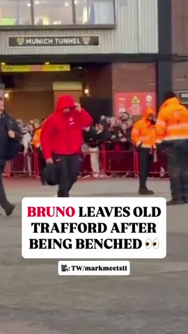 Bruno Fernandes was filmed leaving Old Trafford after being an unused substitute in Manchester United's 3-0 home loss to Bournemouth. The club captain was benched after making comments about Michael Carrick's comments following United's 4-1 loss to Como in the Champions League on Wednesday.