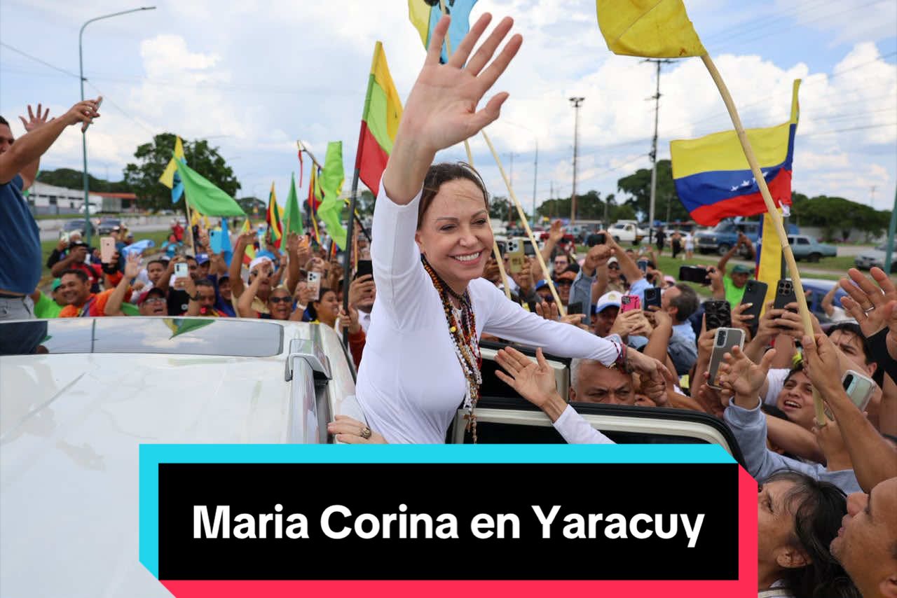 Maria Corina comienza su regreso hasta Caracas.  ASÍ LA RECIBIERON EN YARACUY