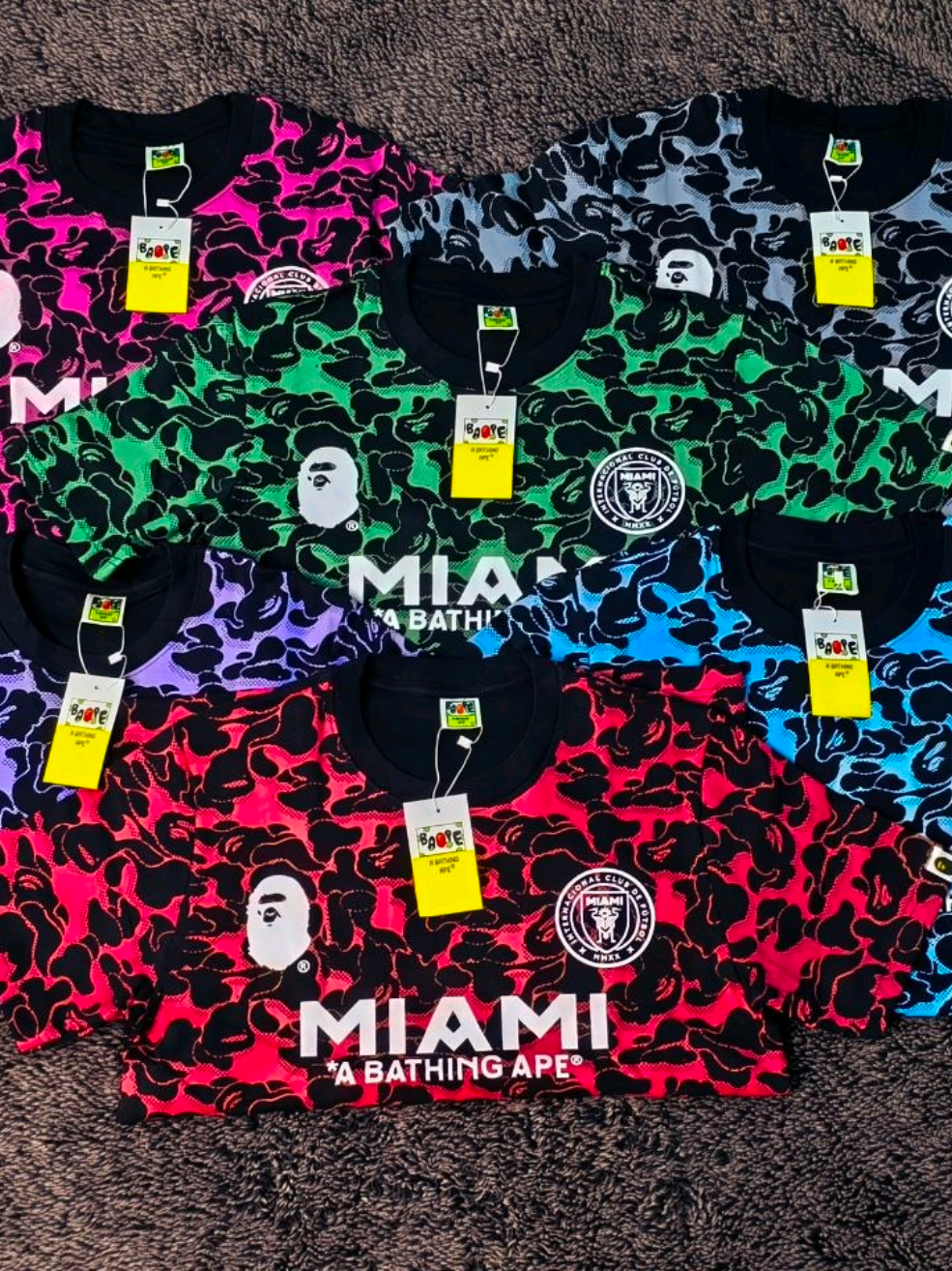 Six Colour bape shirt#f 