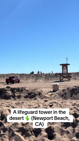 A lifeguard tower in the desert 🌵 (#NewportBeach , CA)