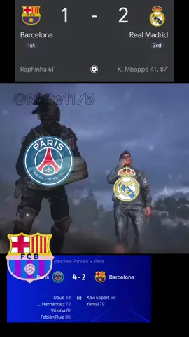 Mbappé does it again! 💀 El Clásico belongs to Madrid! ⚪️🔥 Barça fought back, but General Mbappé had the final say in the Camp Nou! 1:2 away win and pure chaos! 🥶⚽️ Drop your thoughts in the comments! 👇 #ElClasico #RealMadrid #Mbappe #LaLiga #FootballMeme