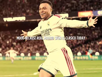 Mood because Real Madrid won El Clasico today | #realmadridvsbarcelona #ElClasico #realmadrid #footballedit #today | Mbappé goal today | Mbappé ballon'dor | El Clásico today | Real Madrid won the game vs Barcelona
