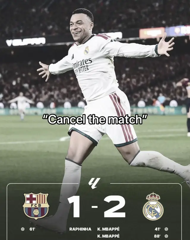 What a win🤯😬 #kylianmbappe #realmadridvsbarcelona #matchelclassico #goalstodaymatch #fyp 