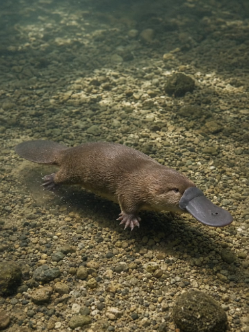 The platypus finds prey by sensing electricity, and males are venomous! 🤯 #platypus #animalfacts #wildlife #nature #shorts