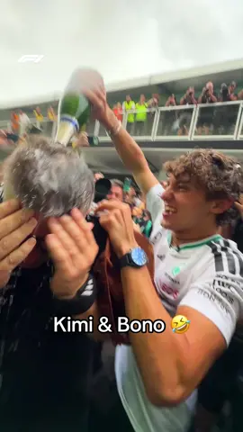 iconic duo = iconic celebrations 🍾 @Andrea Kimi Antonelli @Mercedes-AMG F1 #f1 #f1drivers #usgp #kimiantonelli #cota 
