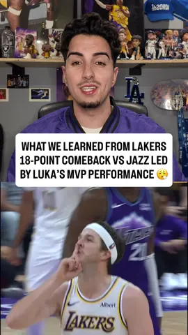Here’s what we learned in the Lakers 18-point comeback win over the Jazz 🔥 - Utah took Walker Kessler out of the game on the offensive end but LA still found offense elsewhere - The Lakers backup big issue continues as Kevon Looney only played 4 minutes, Sandro took small ball minutes off the bench and the Jazz out rebounded then 51-30 - Ziaire Williams & Matisse Thybulle have fit in seamlessly - Luka Doncic looked like the best player in the NBA #losangeles #lakers #NBA #october #basketball 