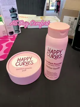 A little puff, a little vanilla, a little more comfort. 💗 Happy Curves Tahitian Vanilla Comfort Powder helps absorb sweat and keeps you feeling fresh. Pair it with the powder puff for easy application! Tap to shop. 🛍️ #HappyCurves #ComfortPowder #BodyCare #TikTokShopFinds #FabD 