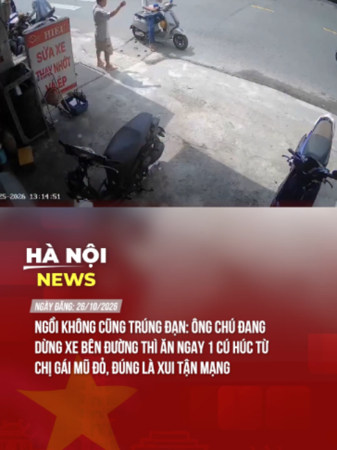 NGƯỜI THÌ KHÔNG ĐỠ MÀ ĐỠ XE =)) #theanh28 #tiktoknews #hanoinews