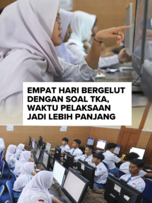 Puluhan ribu pelajar sekolah menengah atas (SMA) sederajat hari ini bergelut dengan tes kemampuan akademik (TKA). Mereka akan mengikuti tes selama empat hari ke depan. Waktu pelaksanaan yang semakin panjang itu menjadi pembeda utama antara TKA tahun ini dengan tahun sebelumnya.  Masing-masing hari, satu mata pelajaran yang dikerjakan. Yang juga berbeda, di tiga hari pertama siswa juga akan mengerjakan soal-soal asesmen nasional (AN). Kepala Cabang Dinas Pendidikan (Cabdindik) Jatim Wilayah Kediri Adi Prayitno melalui Kasi SMA PK-PLK Chairul Effendi mengatakan tahun sebelumnya satu hari dua mapel. Tahun ini satu hari satu mapel, kecuali hari keempat.  #radarkediri #jawaposgroup #kediri24jam #tka #sma